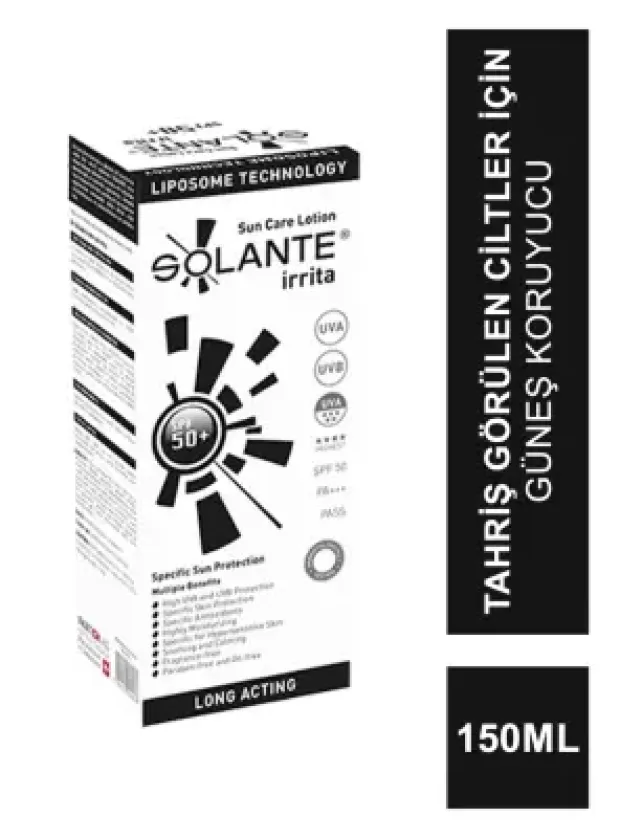 Solante İrrita Lotion Spf 50+ 150 ml  İrriyasyonlu Uygulamalarda Güneş Losyonu