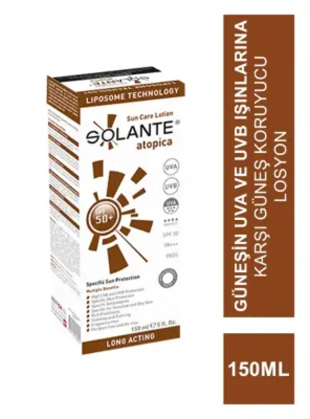 Solante Atopica Spf 50 Lotion 150ml Atopik Dermatitli Ciltler için Güneş Koruyucu