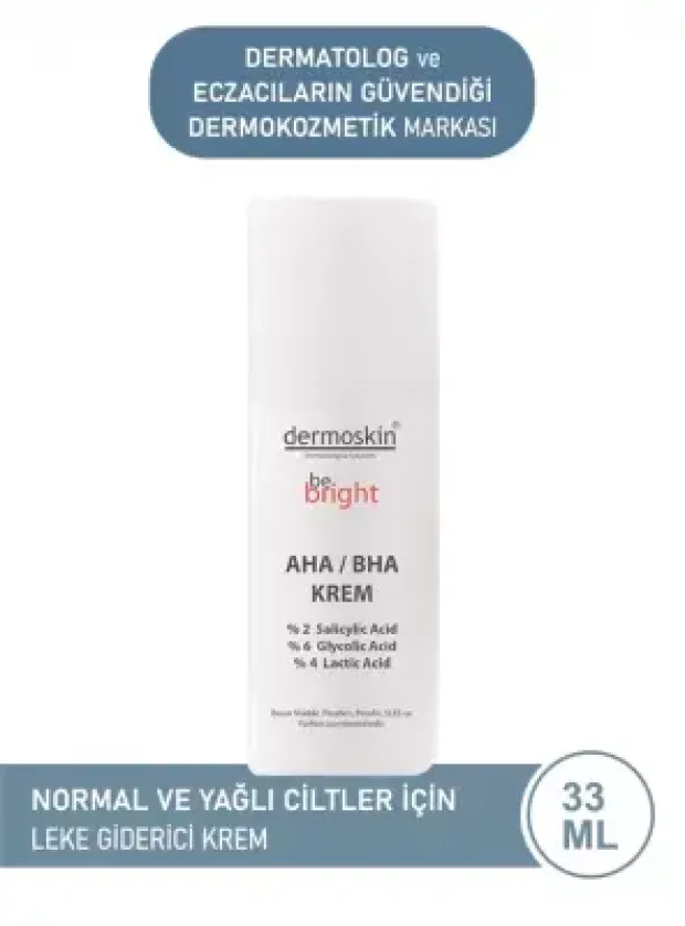 Dermoskin Be Bright AHA/BHA Krem 33 Ml