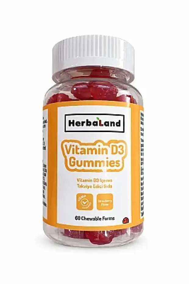 Herbaland Gummies Vitamin D3 60'lı Çiğnenebilir Form