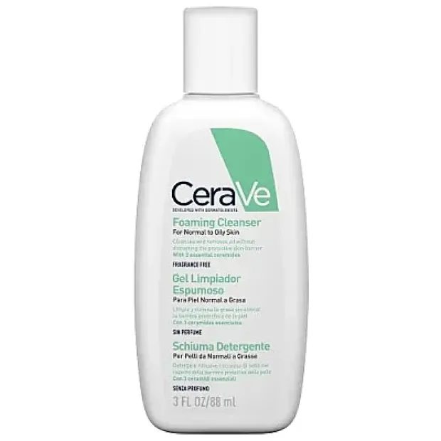 Cerave Foaming Cleanser Normal ve Yağlı Ciltler İçin Köpüren Temizleyici 88 ml 