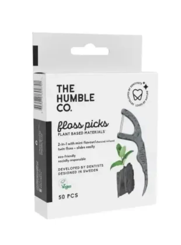 Humble Organik Diş İpi Kürdanlı-Kömürlü- 50li
