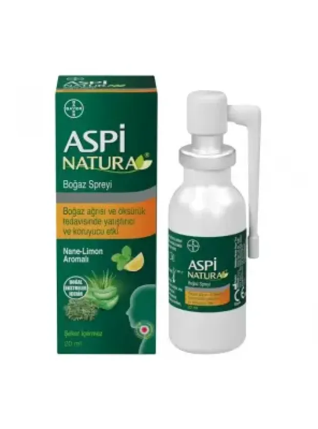 Aspi Natura Boğaz Spreyi  Nane- Limon 20 ml