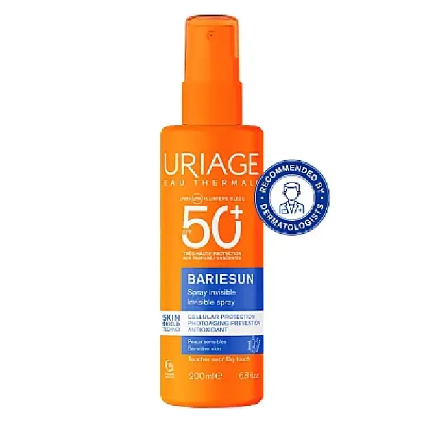 Uriage Bariesun Invisible Spray Unscented SPF50+ 200 ml