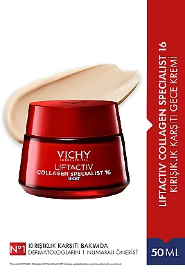 Vichy Liftactiv Collagen Specialist Yaşlanma Karşıtı Gece Bakım Kremi 50 ml