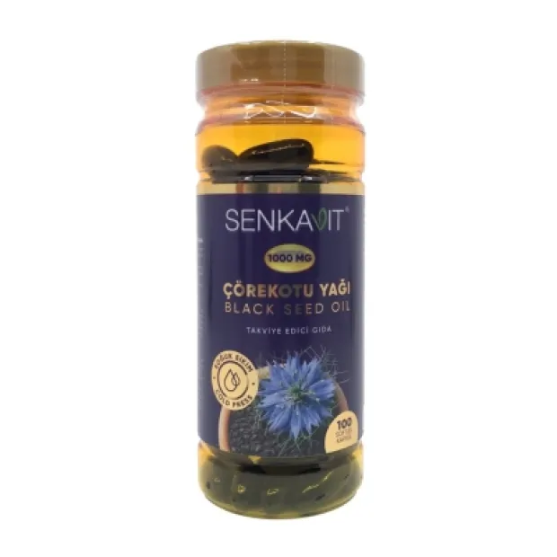 Senkavit Bitkisel Çörekotu Yağı Softjel 1000 mg 100 Kapsül