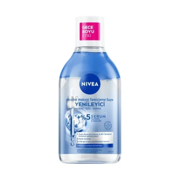 Nivea Yenileyici Micellar Makyaj Temizleme Suyu Serum İçerikli Pantenol Yorgun Görünen Ciltler 400 ml
