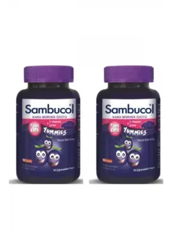 Sambucol Plus Kids Yummies 60 Çiğnenebilir Jelibon 2'li Set