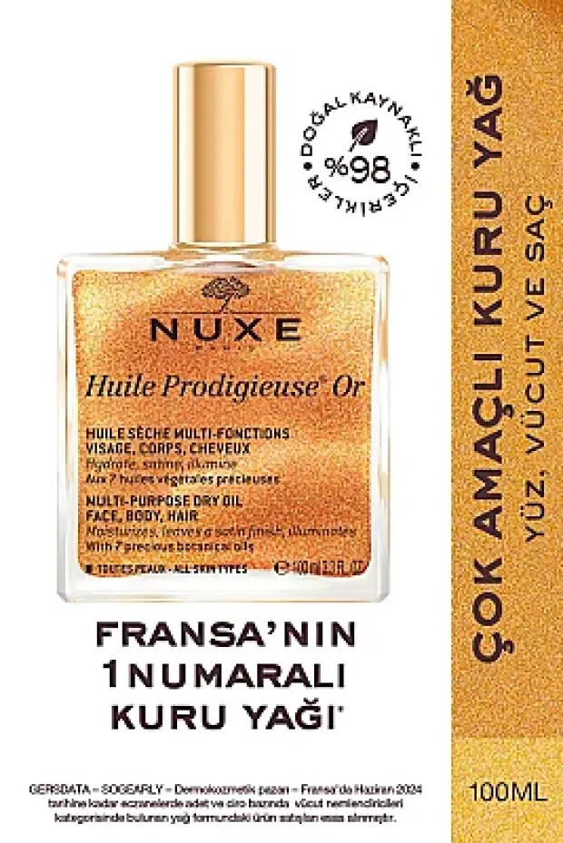 Nuxe Huile Prodigieuse Or Altın Parıltılı Kuru Bakım Yağı 100 ml