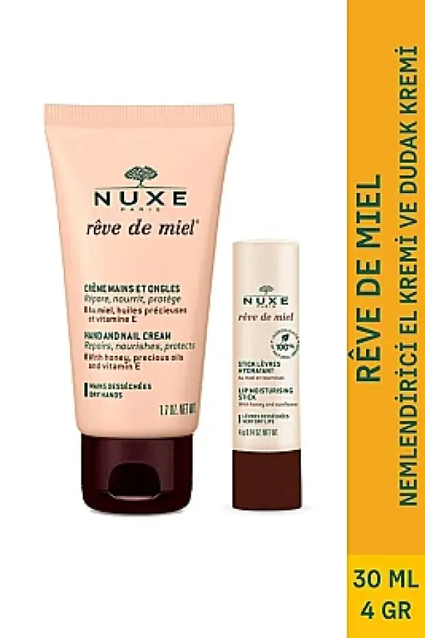 Nuxe Reve De Miel Creme Mains Et Ongles 30ml - Stick Levres 4gr