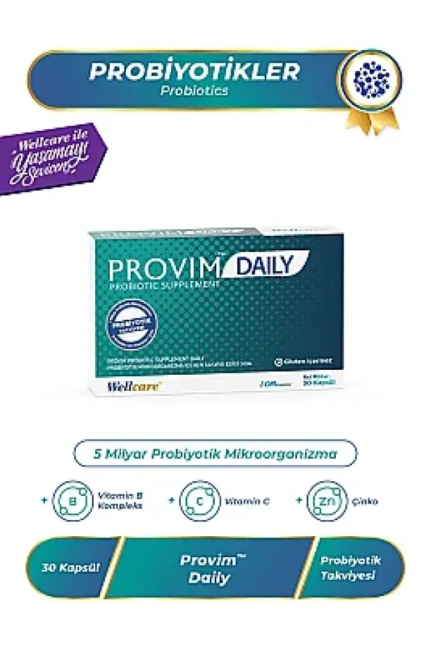Wellcare Provim Daily Probiyotik Mikroorganizma 30 Kapsül