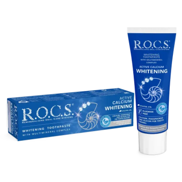 Rocs Aktif Kalsiyum Beyazlatıcı Diş Macunu 75 ml