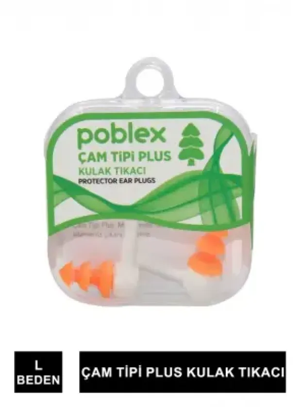Poblex Çam Tipi Plus Kulak Tıkacı - L -