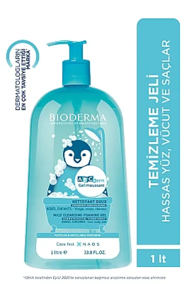 Bioderma Abcderm Foaming Gel Temizleme Jeli 1 Litre