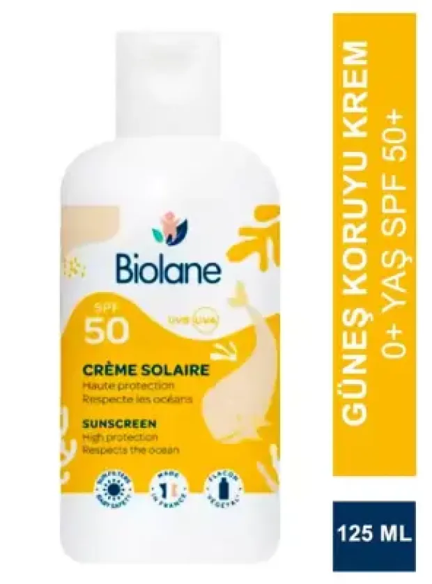 OUTLET - Biolane Güneş Koruyucu Krem 0+ Yaş SPF50+ 125 ml