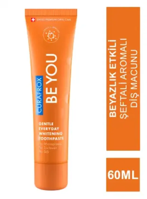 Curaprox Be You Beyazlatıcı - Şeftali - Kayısı - Diş Macunu - Orange 60 ml