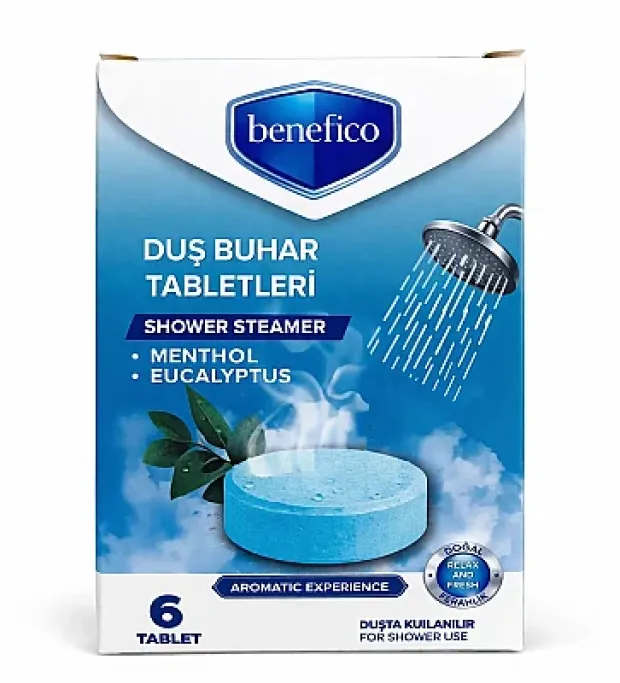 Benefico Poblex Duş Buhar Tabletleri Mentol (6 tablet x 25 gr)