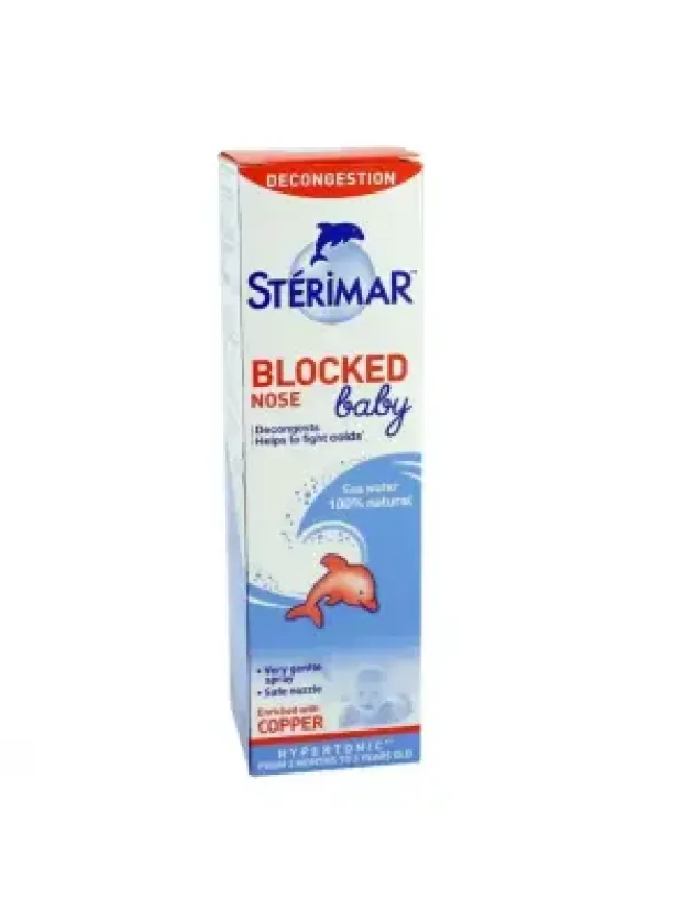 Sterimar Baby Blocked Nose 100 ml - Bebek / Çocuk için Tıkalı Burun Hipertonik Okyanus Suyu -