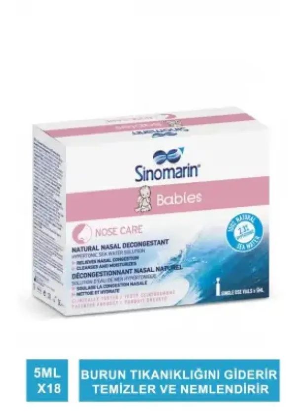 Sinomarin Babies Deniz Suyu Serum Fizyolojik 5ml x 18 Flakon