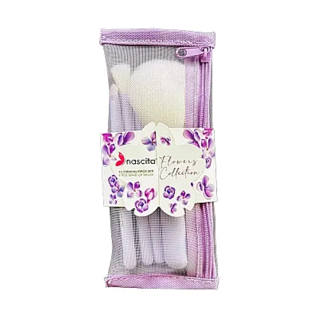 Nascita Flowers Collection 4 lü Makyaj Fırça Seti Mor
