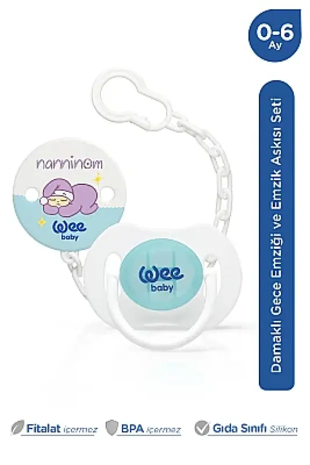 Wee Baby Gece Emziği ve Emzik Askısı Seti​