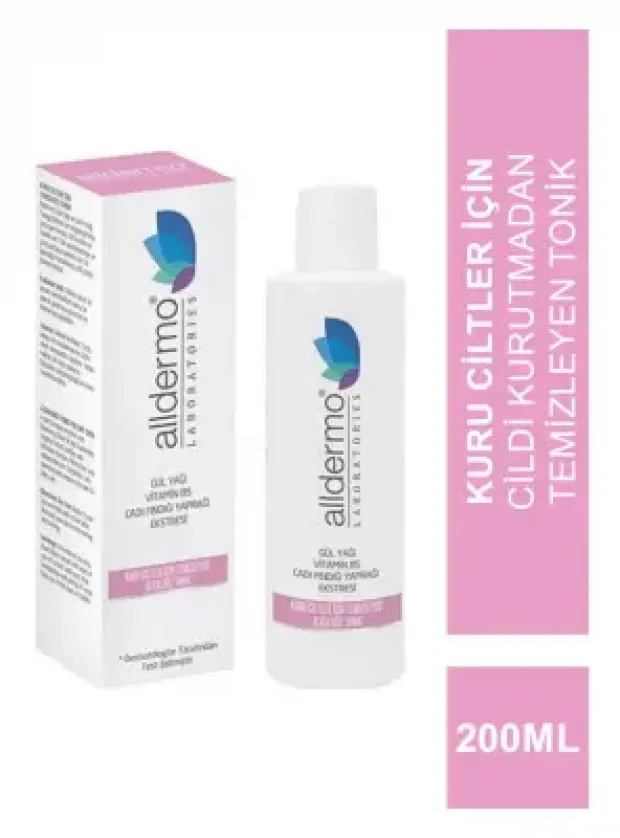 Alldermo Kuru Ciltler için Temizleyici Alkolsüz Tonik 200 ml