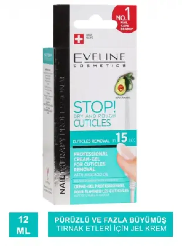 Eveline Stop Dry and Rough Cuticles - Kütikül Giderici Jel Krem - 12 ml