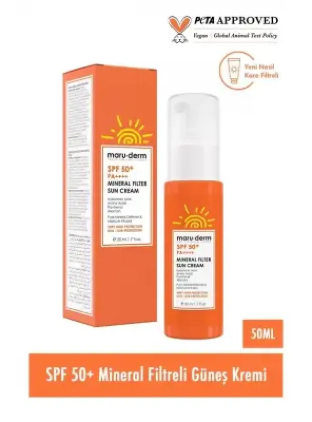 Maruderm Spf 50+ %100 Mineral Filtre Güneş Kremi 50 ml
