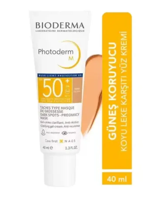 Bioderma Photoderm M SPF50+ Golden Koyu Lekeye ve Mavi Işığa Karşı SPF50+ Renkli Yüz Güneş Kremi 40 ml  40 ml