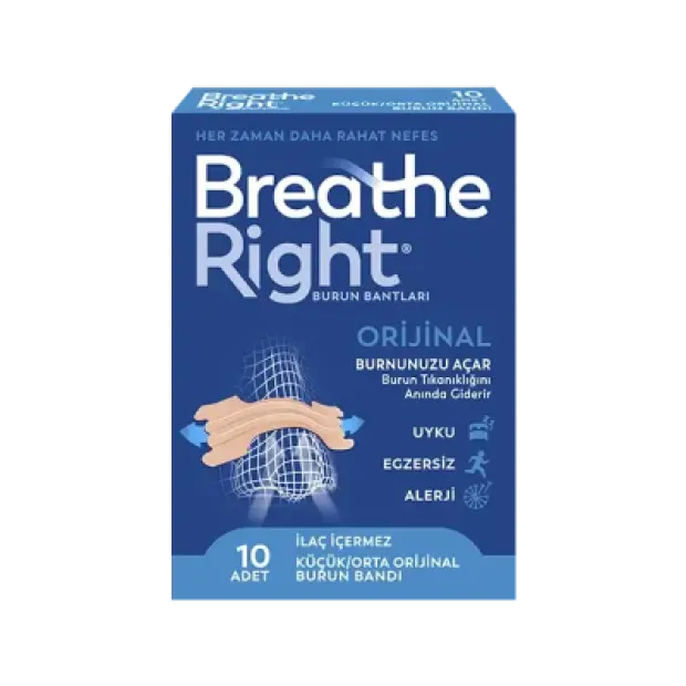 Breathe Right Orijinal Küçük/Orta Burun Bandı 10 Adet