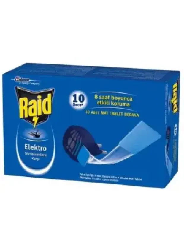 Raid Elektro Makine + 10 Adet Mat Tablet