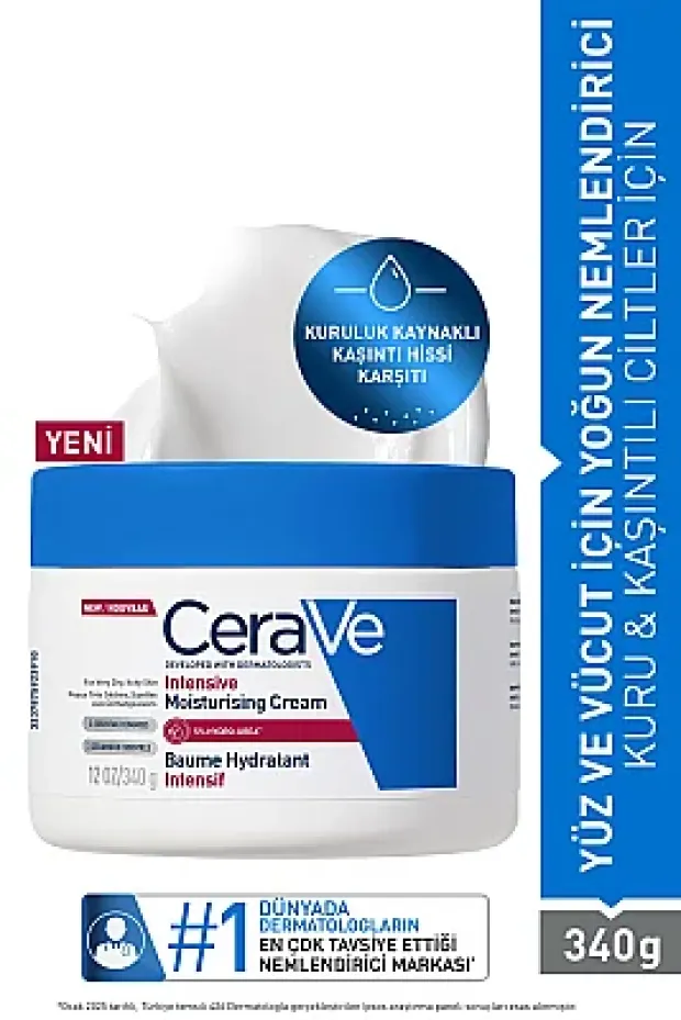 Cerave Intensive Moisturising Cream Baume Hydratant Yoğun Nemlendirici Krem 340 g