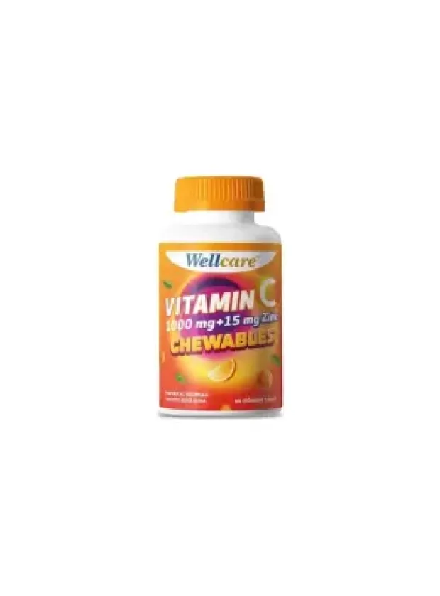Wellcare Vitamin C 1000 mg + 15 mg Zinc Chewable 30 Tablet