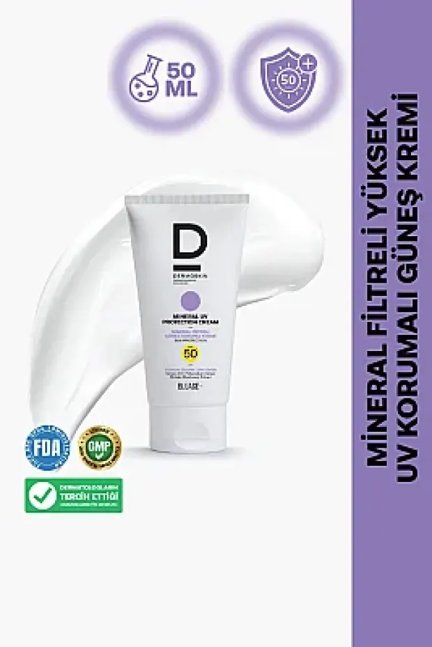 Dermoskin Bluage+ SPF50+ Mineral Filtreli Güneş Koruma Kremi 50 ml