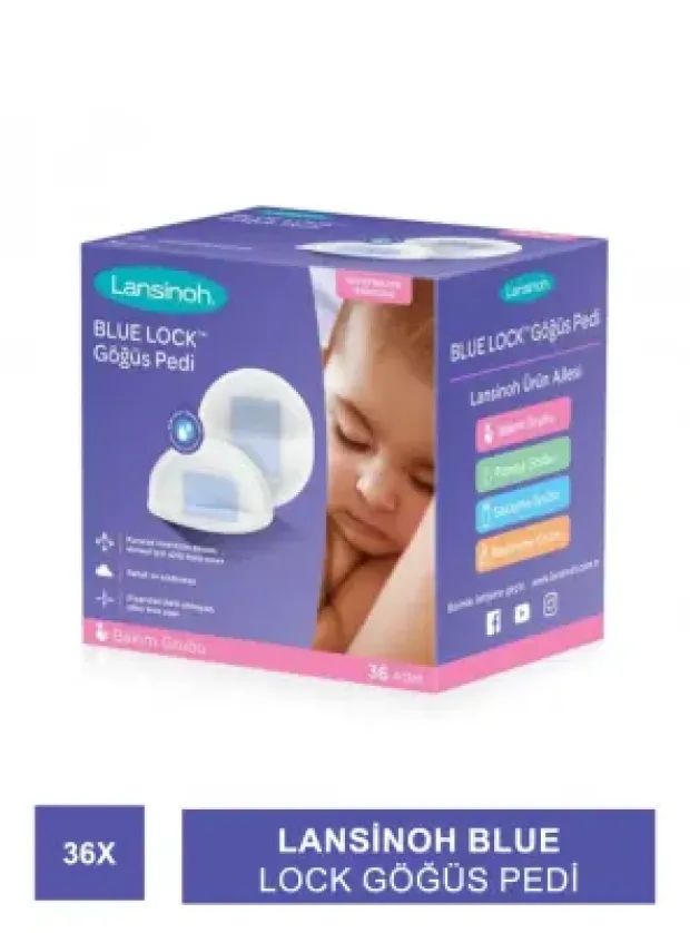 Lansinoh Blue Lock Göğüs Pedi 36 Adet