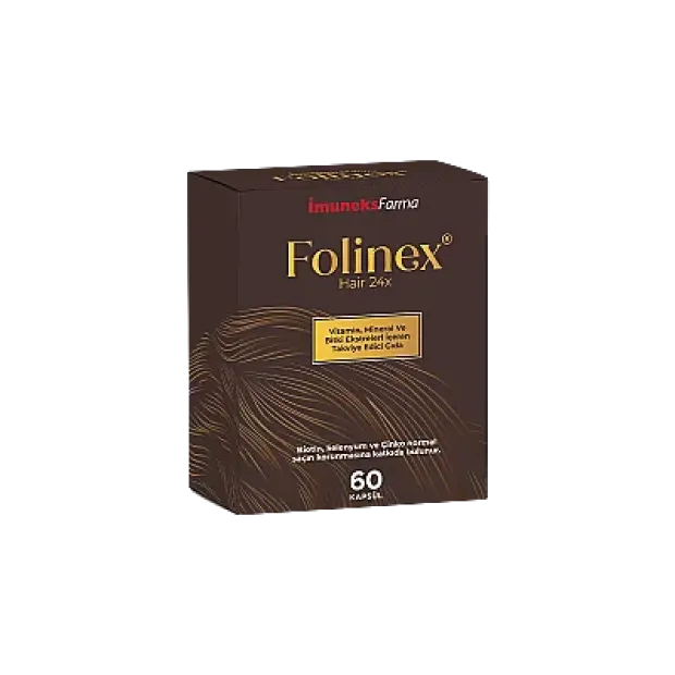 Imuneks Folinex Hair 24x Vitamin, Mineral ve Bitki Ekstreleri İçeren Takviye Edici Gıda 60 kapsül