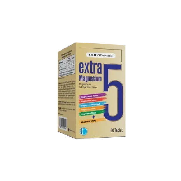 Tab İlaç Vitamins Extra5 Magnesium 60 Kapsül