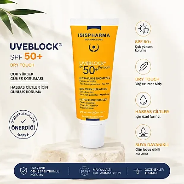Isis Pharma Uveblock Dry Touch Güneş Koruyucu SPF50+ 40ml