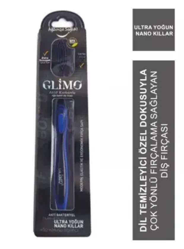 Glimo Aktif Karbonlu Ekstra Yumuşak Ağız Bakım Diş Fırçası