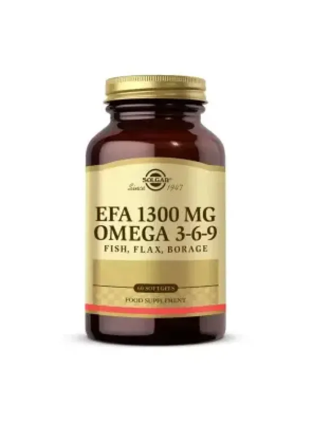 Solgar EFA 1300 mg Omega 3-6-9 60 Yumuşak Jelatinli Kapsül