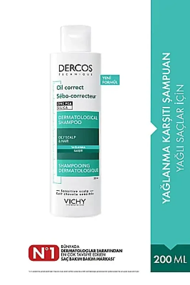 Vichy Dercos Oil Control - Yağlanma Karşıtı Şampuan 200ml