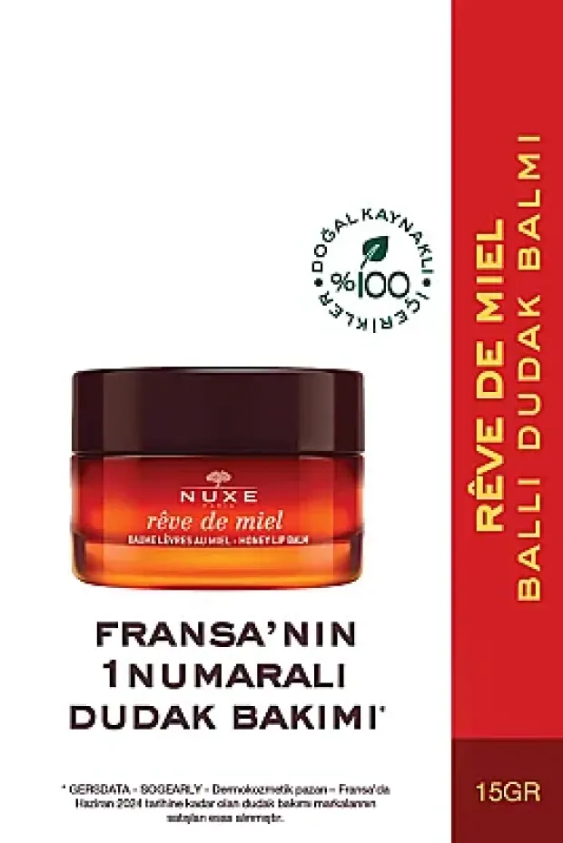 Nuxe Reve de Miel Baume Levres Besleyici ve Onarıcı Ballı Dudak Balsamı 15 gr