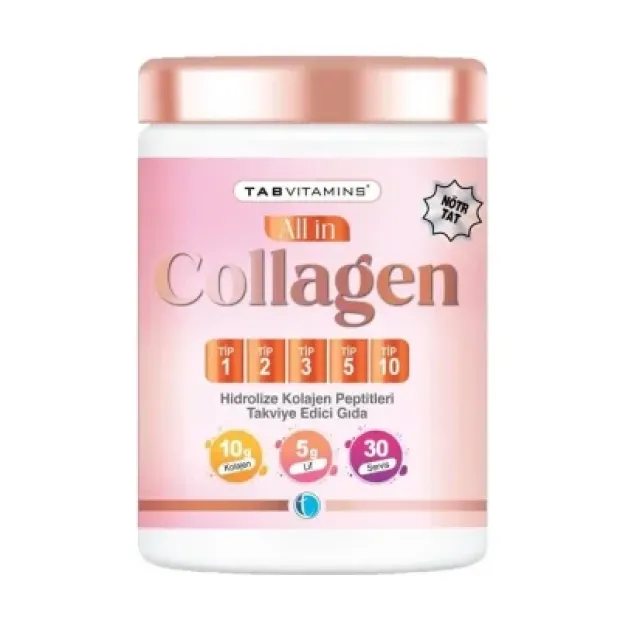 Tab Vitamins All In Kollajen Takviye Edici Gıda 503 gr 30 Servis