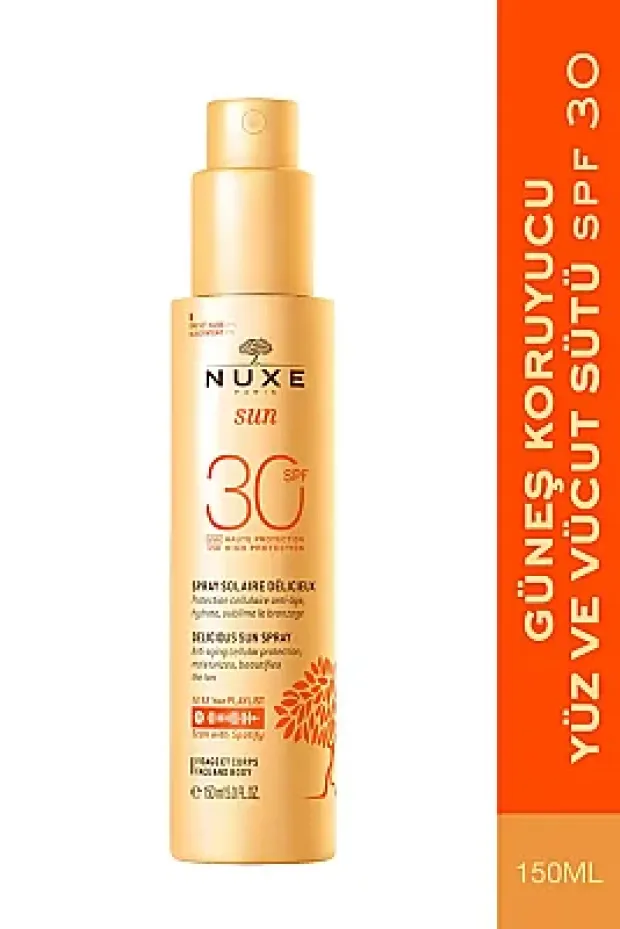 Nuxe Sun Spf30 Güneş Koruyucu Yüz ve Vücut Sütü Spreyi 150 ml