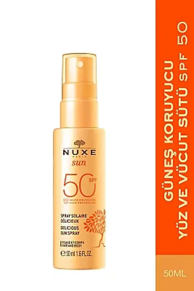 Nuxe Sun Spf50+ Delicious Sun Sprey - Güneş Koruyucu Yüz ve Vücut Spreyi - 50 ml