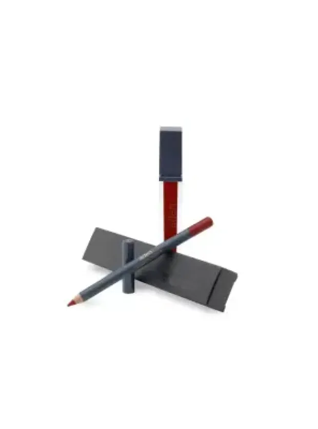 Aden Liquid Lipstick + Lipliner Pencil Set - 14 Cranberry -