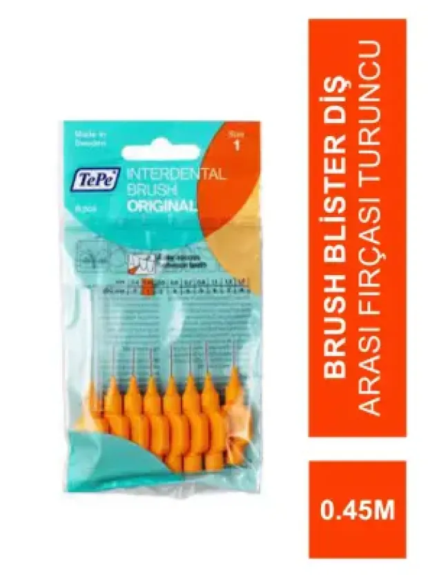 TePe İnterdental Brush Blister Diş Arası Fırçası Turuncu 0.45 mm 8'li