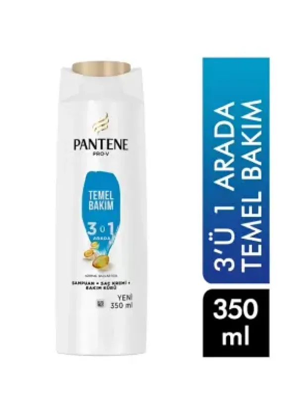 Pantene Pro-V 3'ü 1 Arada Temel Bakım Şampuanı 350 ml