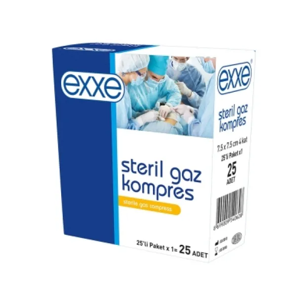 Exxe Steril Gaz Kompres 7,5x7,5 cm 5li - 5 Adet
