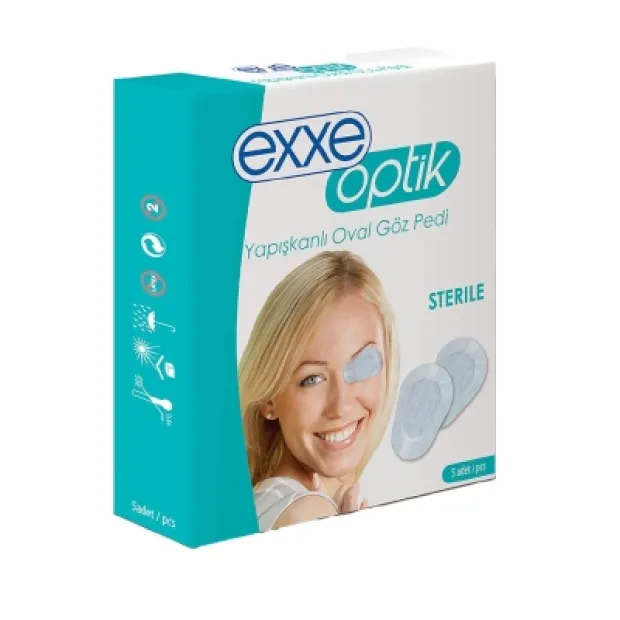 Exxe Optik Yapışkanlı Oval Göz Pedi Yetişkin 5li